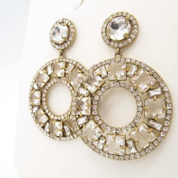 J. Crew Crystal Drop Cocktail Earrings - Picture 3 of 8